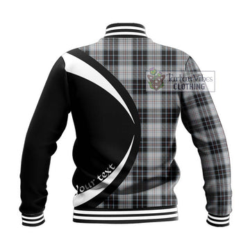 MacRae Dress Tartan Baseball Jacket with Family Crest Circle Style