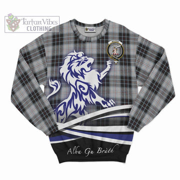 MacRae Dress Tartan Sweatshirt with Alba Gu Brath Regal Lion Emblem