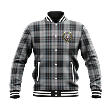 MacRae Dress Tartan Baseball Jacket with Family Crest