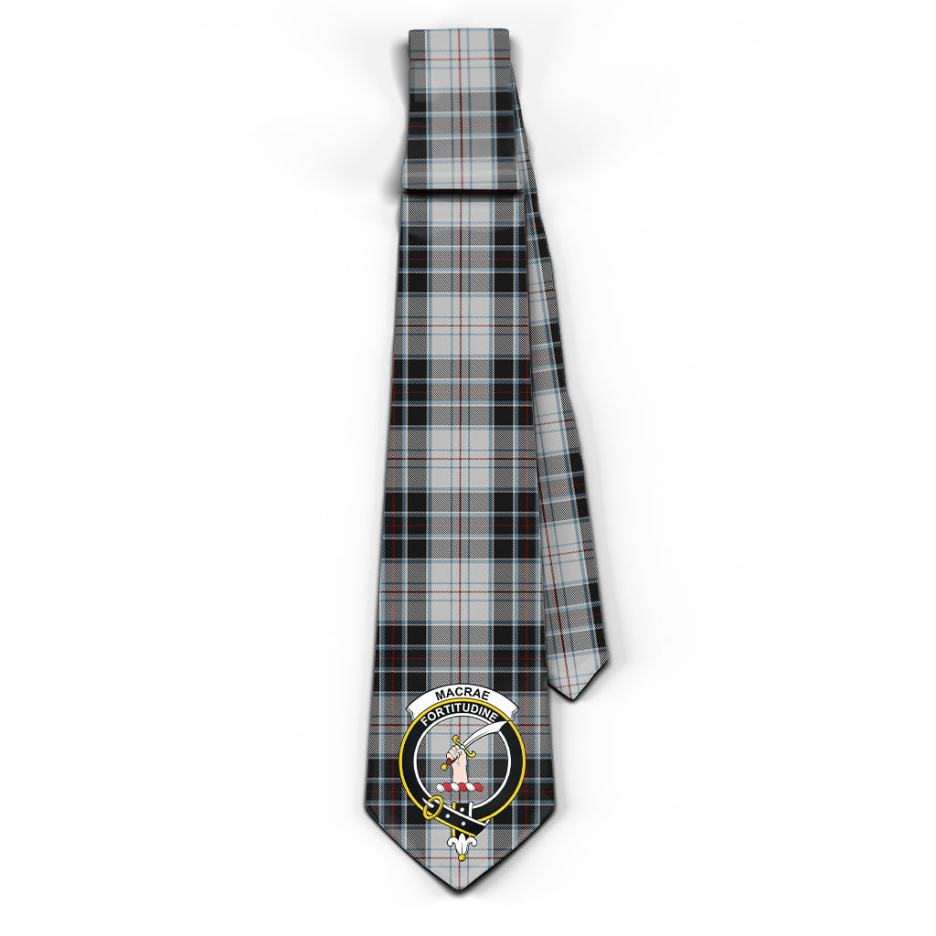 MacRae Dress Tartan Classic Necktie with Family Crest - Tartan Vibes Clothing