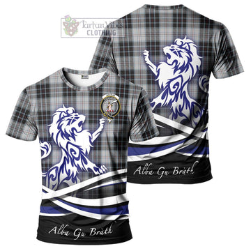 MacRae Dress Tartan Cotton T-shirt with Alba Gu Brath Regal Lion Emblem