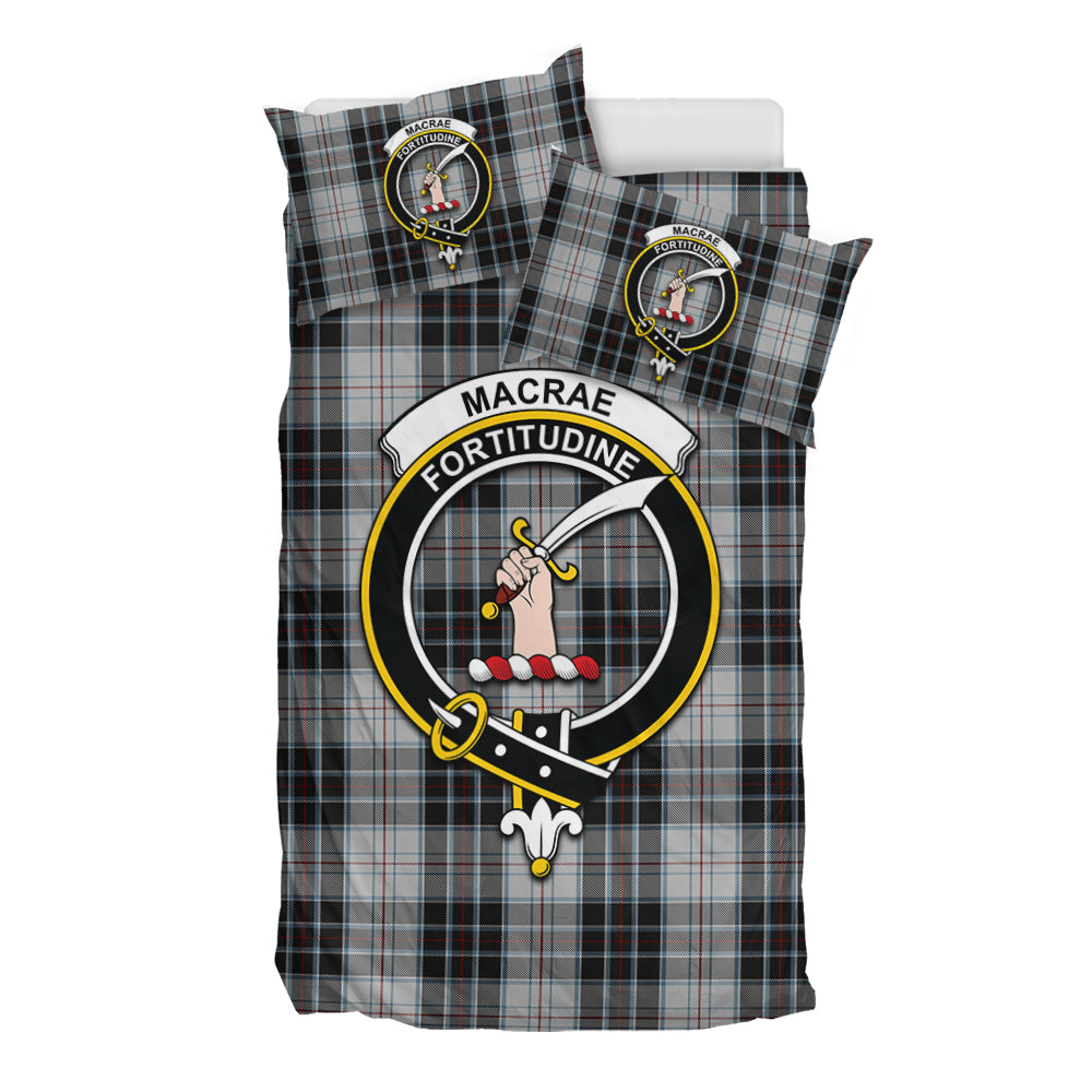 MacRae Dress Tartan Bedding Set with Family Crest - Tartan Vibes Clothing