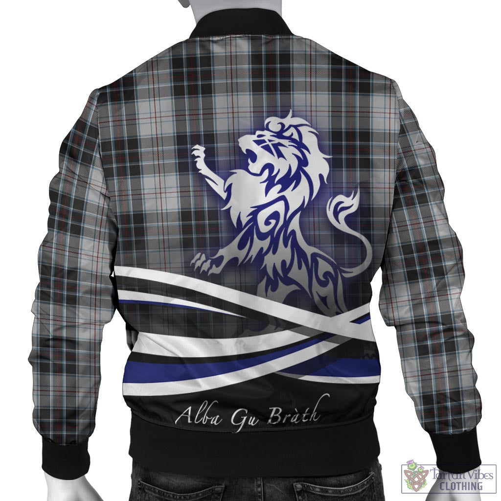 Tartan Vibes Clothing MacRae Dress Tartan Bomber Jacket with Alba Gu Brath Regal Lion Emblem