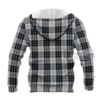 MacRae Dress Tartan Knitted Hoodie with Family Crest DNA In Me Style