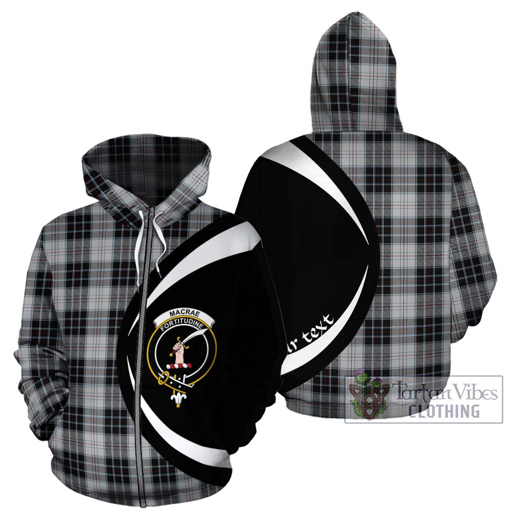 MacRae Dress Tartan Hoodie with Family Crest Circle Style - Tartan Vibes Clothing