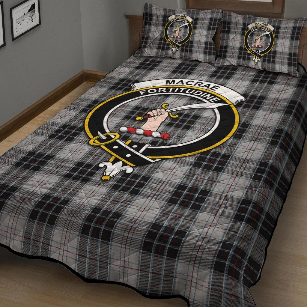 MacRae Dress Tartan Quilt Bed Set with Family Crest - Tartan Vibes Clothing