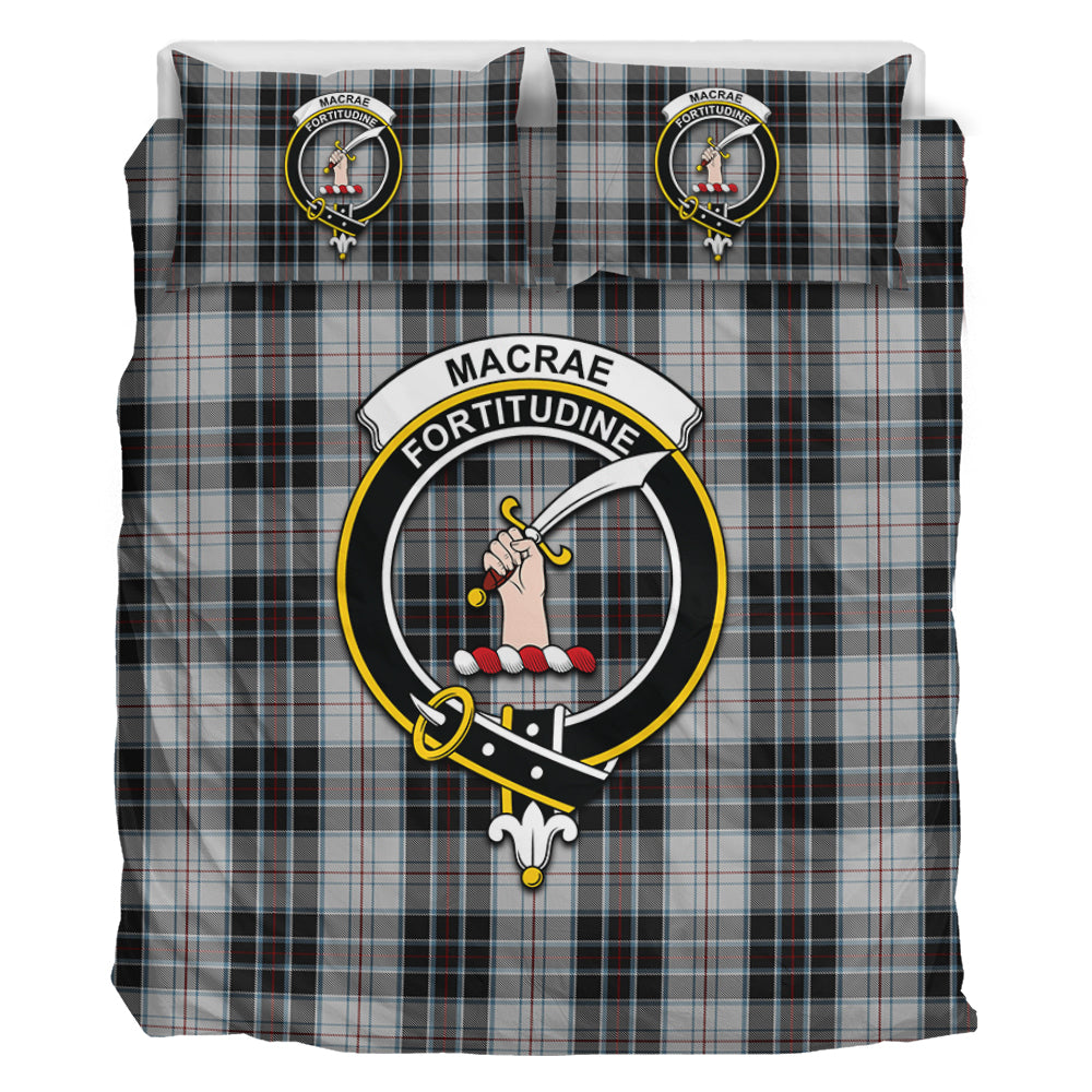 MacRae Dress Tartan Bedding Set with Family Crest - Tartan Vibes Clothing