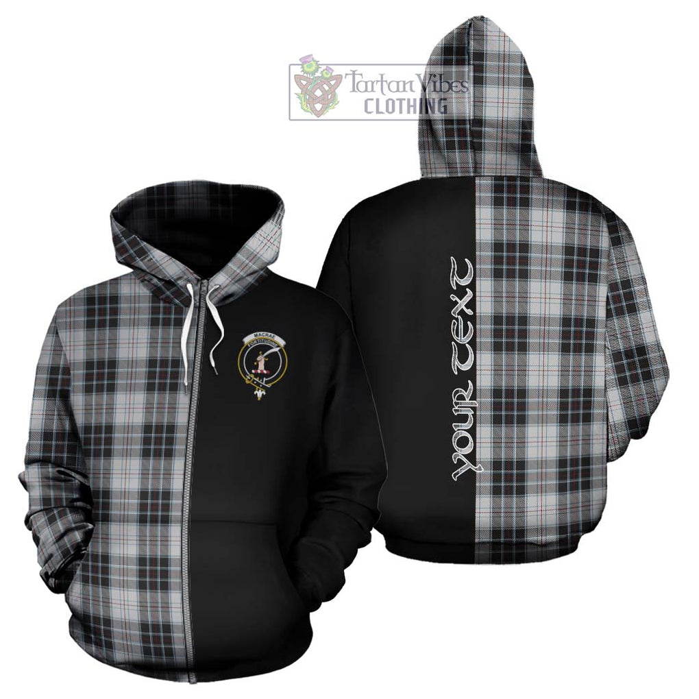 MacRae Dress Tartan Hoodie with Family Crest and Half Of Me Style - Tartanvibesclothing Shop