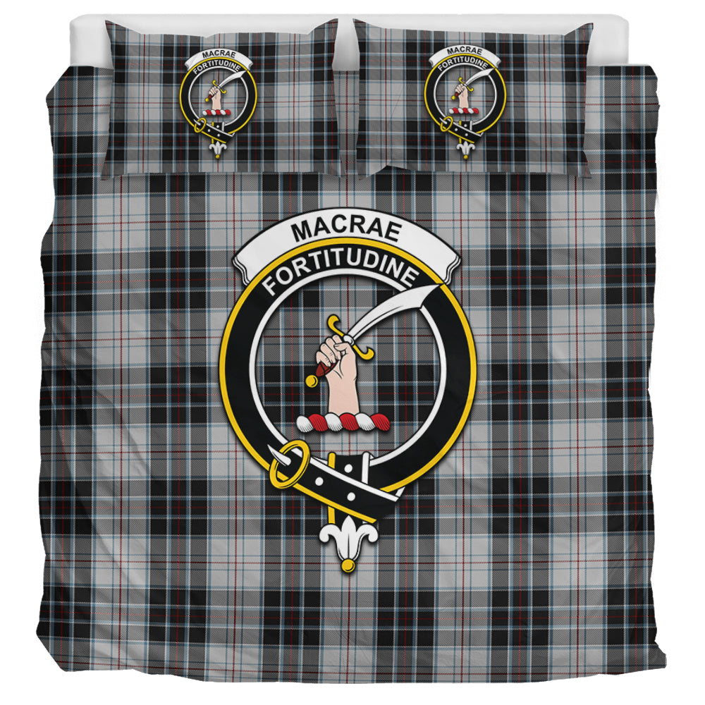 MacRae Dress Tartan Bedding Set with Family Crest UK Bedding Set UK Super King 104*94 inch - Tartan Vibes Clothing