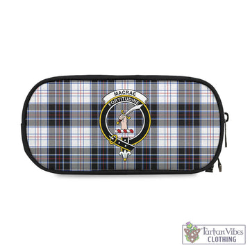 MacRae Dress Modern Tartan Pen and Pencil Case with Family Crest