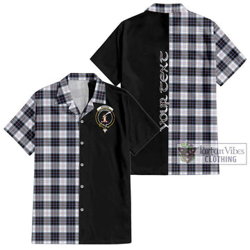 MacRae Dress Modern Tartan Short Sleeve Button Shirt with Family Crest and Half Of Me Style