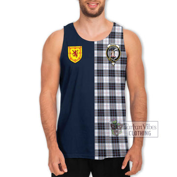 MacRae Dress Modern Tartan Men's Tank Top Alba with Scottish Lion Royal Arm Half Style