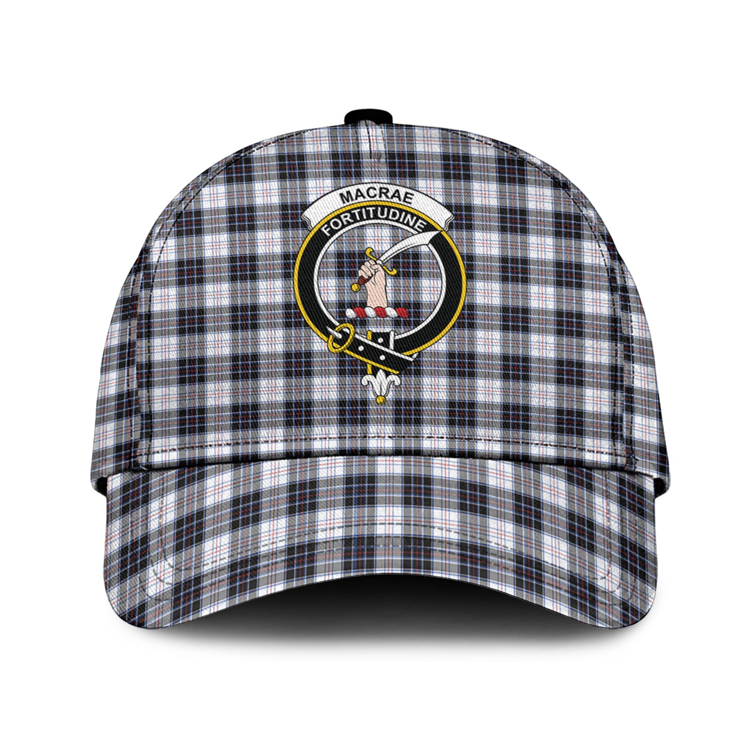 MacRae Dress Modern Tartan Classic Cap with Family Crest Classic Cap Universal Fit - Tartan Vibes Clothing