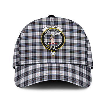 MacRae Dress Modern Tartan Classic Cap with Family Crest