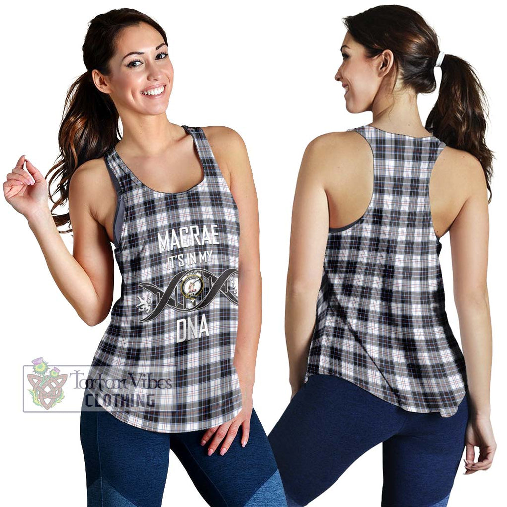 MacRae Dress Modern Tartan Women's Racerback Tanks with Family Crest DNA In Me Style 4XL - Tartanvibesclothing Shop