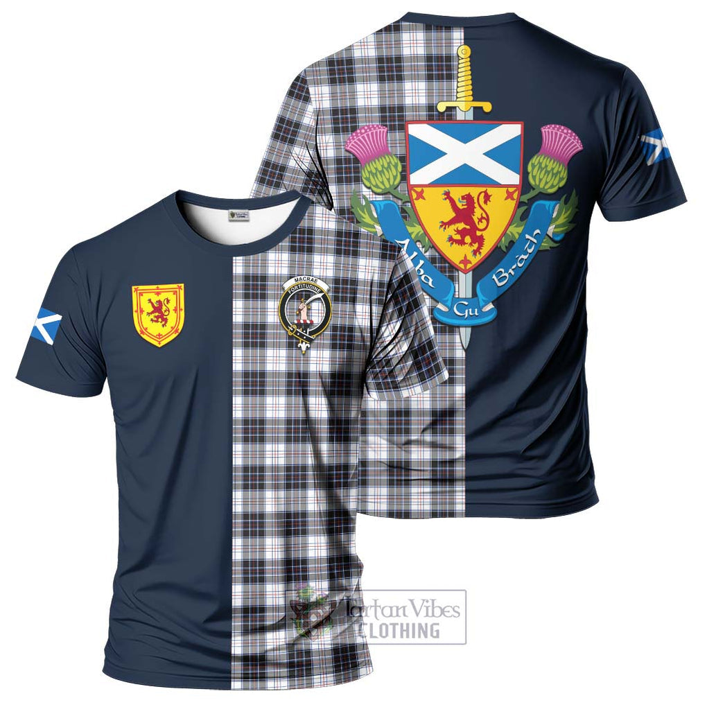 Tartan Vibes Clothing MacRae Dress Modern Tartan T-Shirt Alba with Scottish Lion Royal Arm Half Style