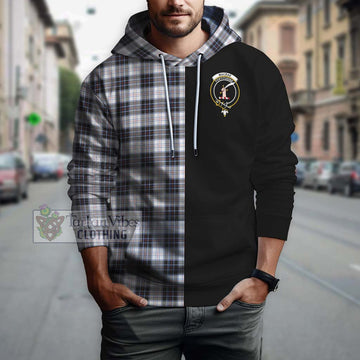 MacRae Dress Modern Tartan Hoodie with Family Crest and Half Of Me Style