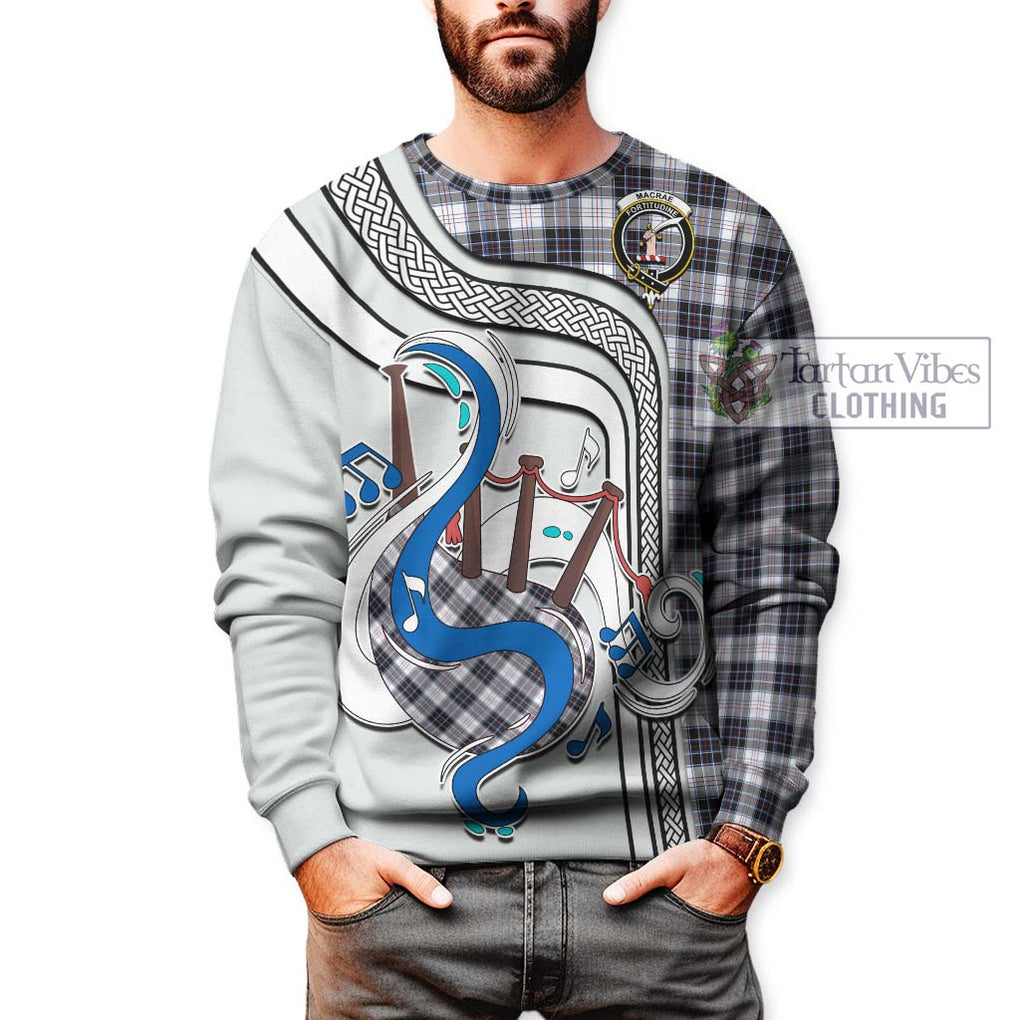 Tartan Vibes Clothing MacRae Dress Modern Tartan Sweatshirt with Epic Bagpipe Style