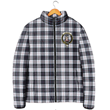 MacRae Dress Modern Tartan Padded Jacket with Family Crest