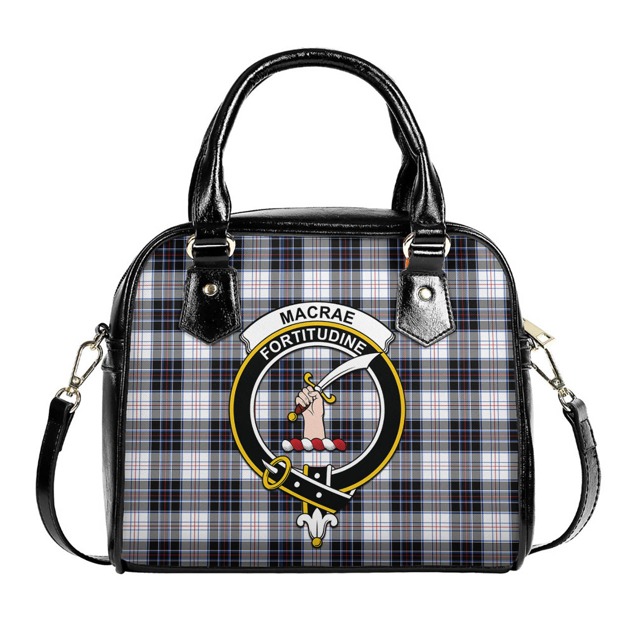 MacRae Dress Modern Tartan Shoulder Handbags with Family Crest One Size 6*25*22 cm - Tartanvibesclothing