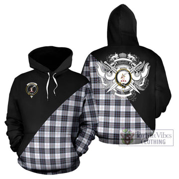 MacRae Dress Modern Tartan Hoodie with Family Crest and Military Logo Style