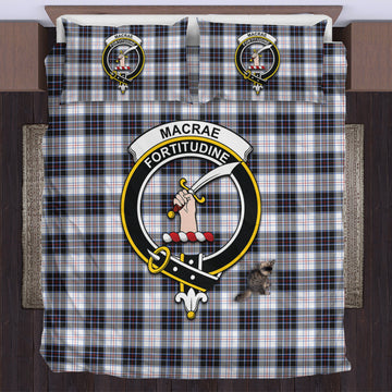 MacRae Dress Modern Tartan Bedding Set with Family Crest