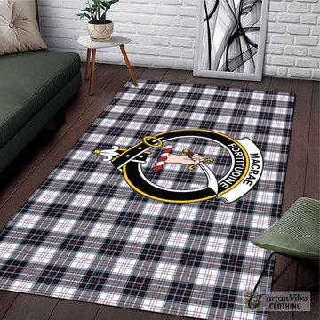 MacRae Dress Modern Tartan Area Rug with Family Crest