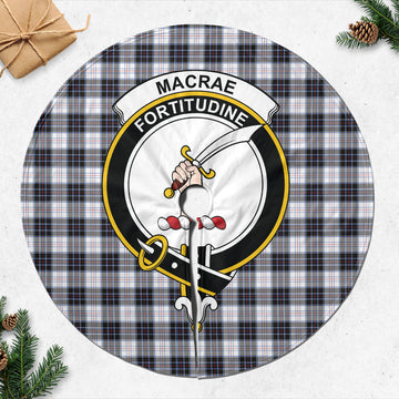 MacRae Dress Modern Tartan Christmas Tree Skirt with Family Crest