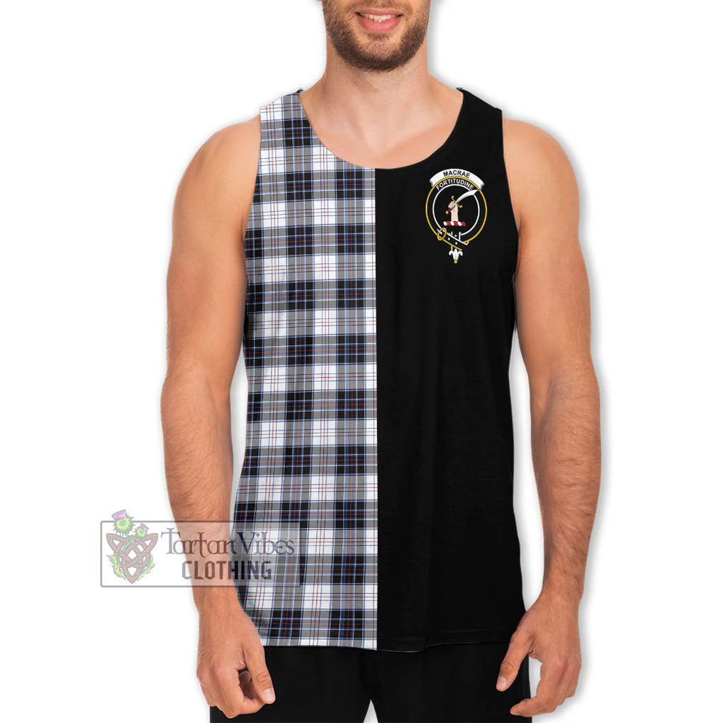 MacRae Dress Modern Tartan Men's Tank Top with Family Crest and Half Of Me Style Men - Tartanvibesclothing Shop