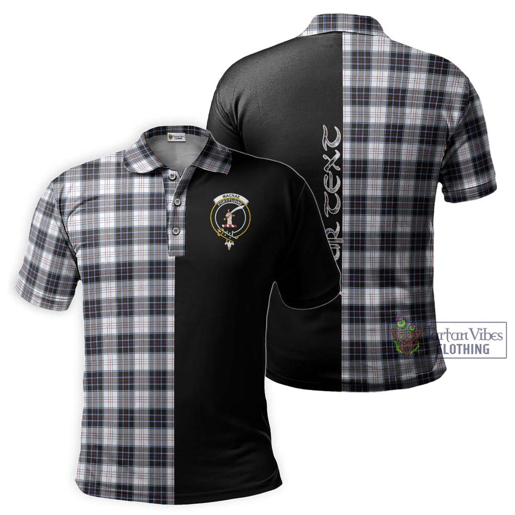 MacRae Dress Modern Tartan Polo Shirt with Family Crest and Half Of Me Style Kid - Tartanvibesclothing Shop