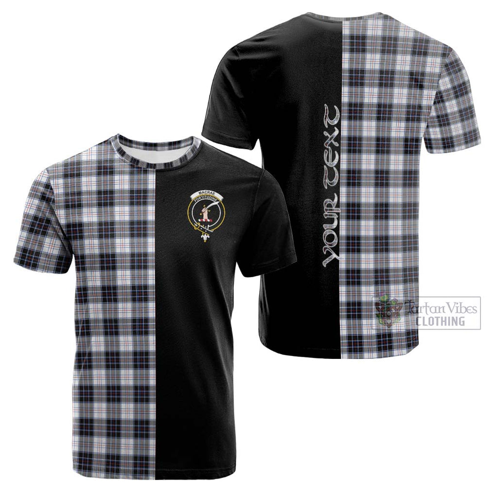 Tartan Vibes Clothing MacRae Dress Modern Tartan Cotton T-shirt with Family Crest and Half Of Me Style