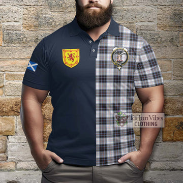 MacRae Dress Modern Tartan Polo Shirt Alba with Scottish Lion Royal Arm Half Style