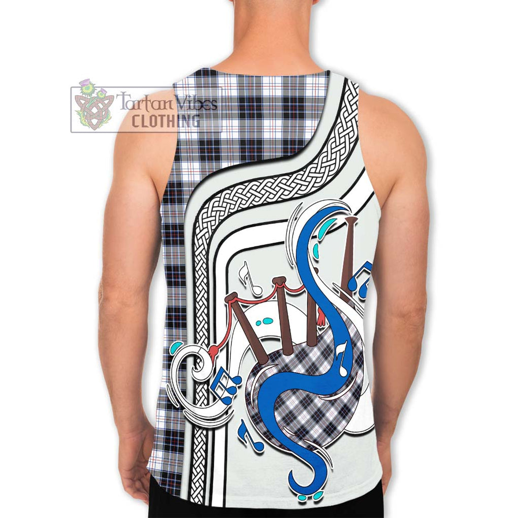 MacRae Dress Modern Tartan Men's Tank Top with Epic Bagpipe Style - Tartanvibesclothing Shop