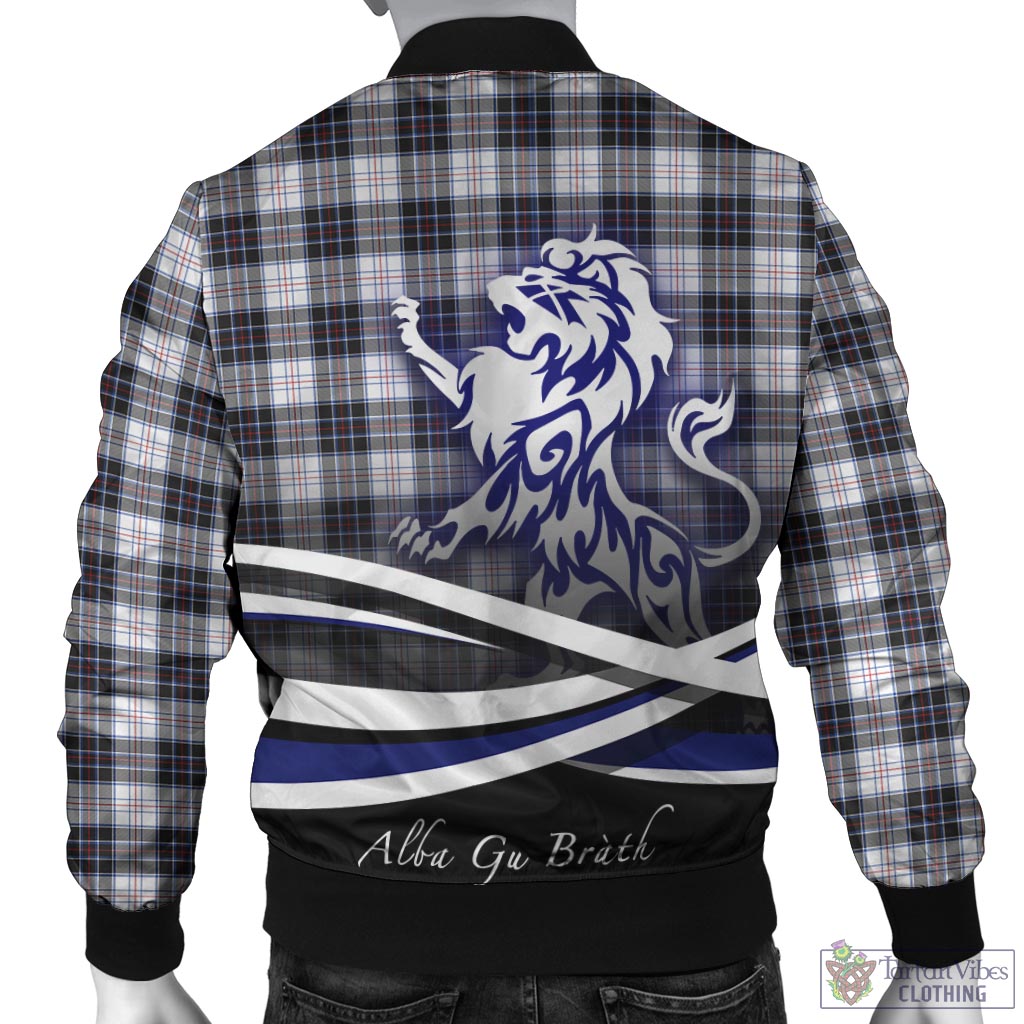 Tartan Vibes Clothing MacRae Dress Modern Tartan Bomber Jacket with Alba Gu Brath Regal Lion Emblem