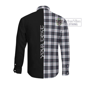 MacRae Dress Modern Tartan Long Sleeve Button Shirt with Family Crest and Half Of Me Style