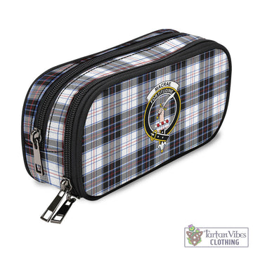 MacRae Dress Modern Tartan Pen and Pencil Case with Family Crest