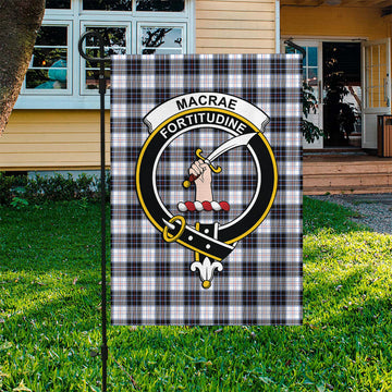 MacRae Dress Modern Tartan Flag with Family Crest