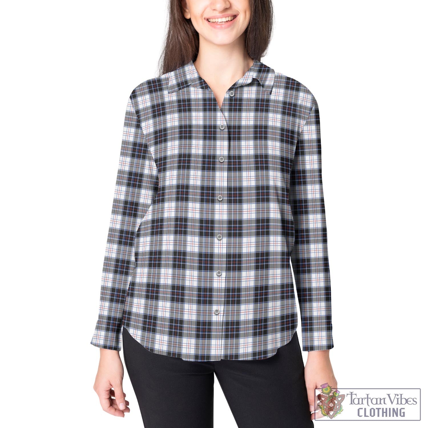 MacRae Dress Modern Tartan Womens Casual Shirt