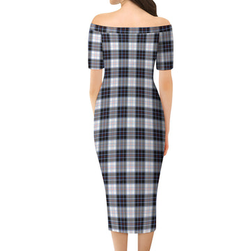 MacRae Dress Modern Tartan Off Shoulder Lady Dress