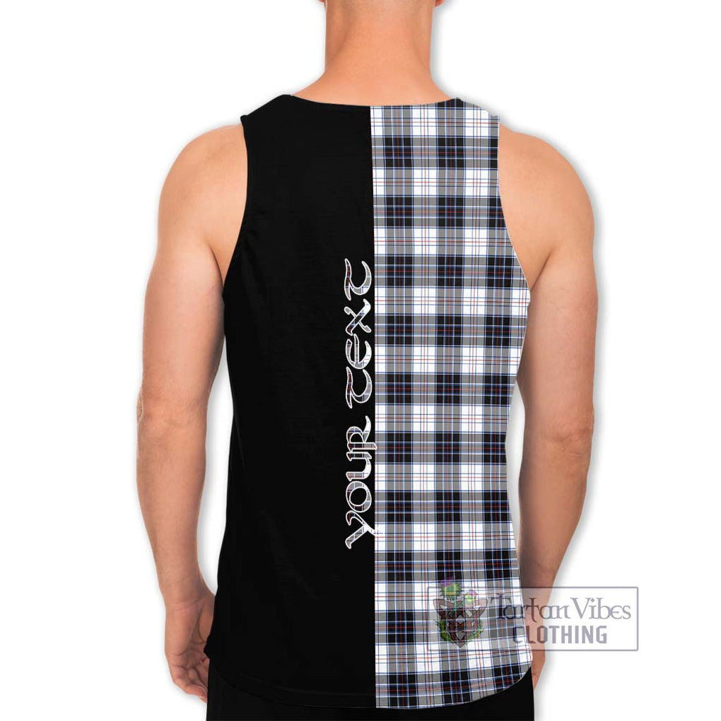 MacRae Dress Modern Tartan Men's Tank Top with Family Crest and Half Of Me Style - Tartanvibesclothing Shop