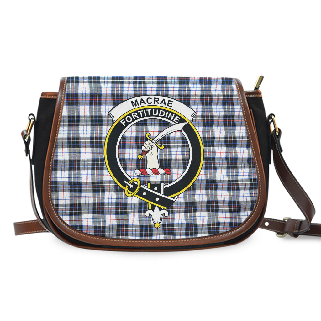 MacRae Dress Modern Tartan Saddle Bag with Family Crest - Tartan Vibes Clothing