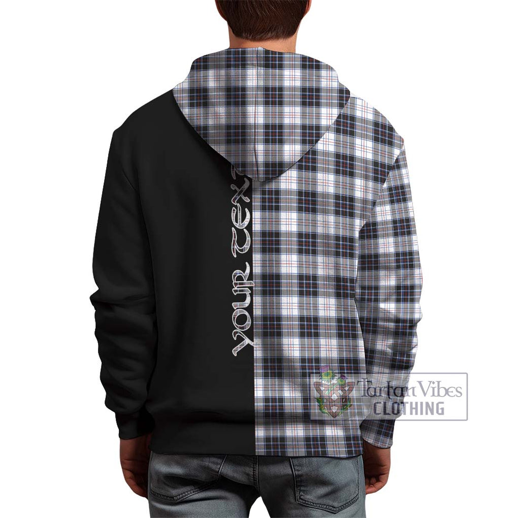 MacRae Dress Modern Tartan Hoodie with Family Crest and Half Of Me Style - Tartanvibesclothing Shop