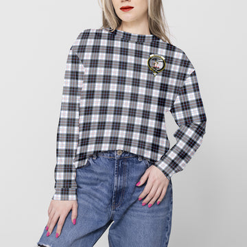 MacRae Dress Modern Tartan Sweatshirt with Family Crest