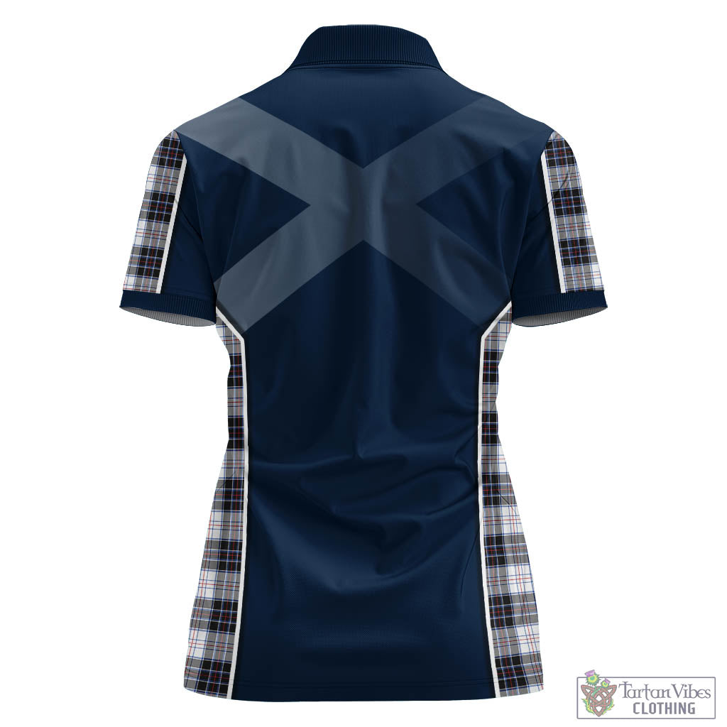 Tartan Vibes Clothing MacRae Dress Modern Tartan Women's Polo Shirt with Family Crest and Scottish Thistle Vibes Sport Style