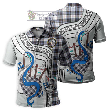 MacRae Dress Modern Tartan Polo Shirt with Epic Bagpipe Style