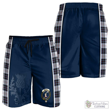 MacRae Dress Modern Tartan Men's Shorts with Family Crest and Scottish Thistle Vibes Sport Style