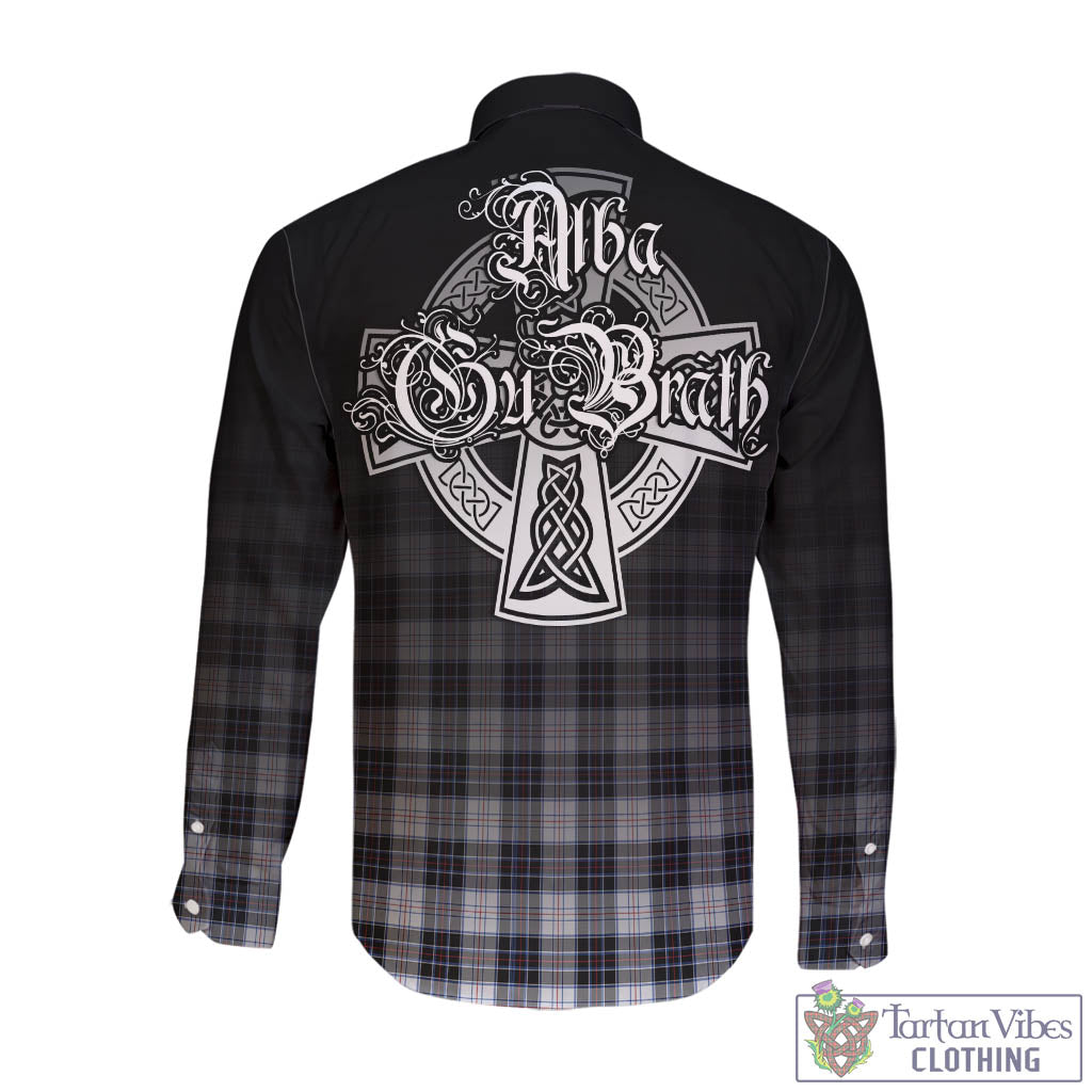 Tartan Vibes Clothing MacRae Dress Modern Tartan Long Sleeve Button Up Featuring Alba Gu Brath Family Crest Celtic Inspired