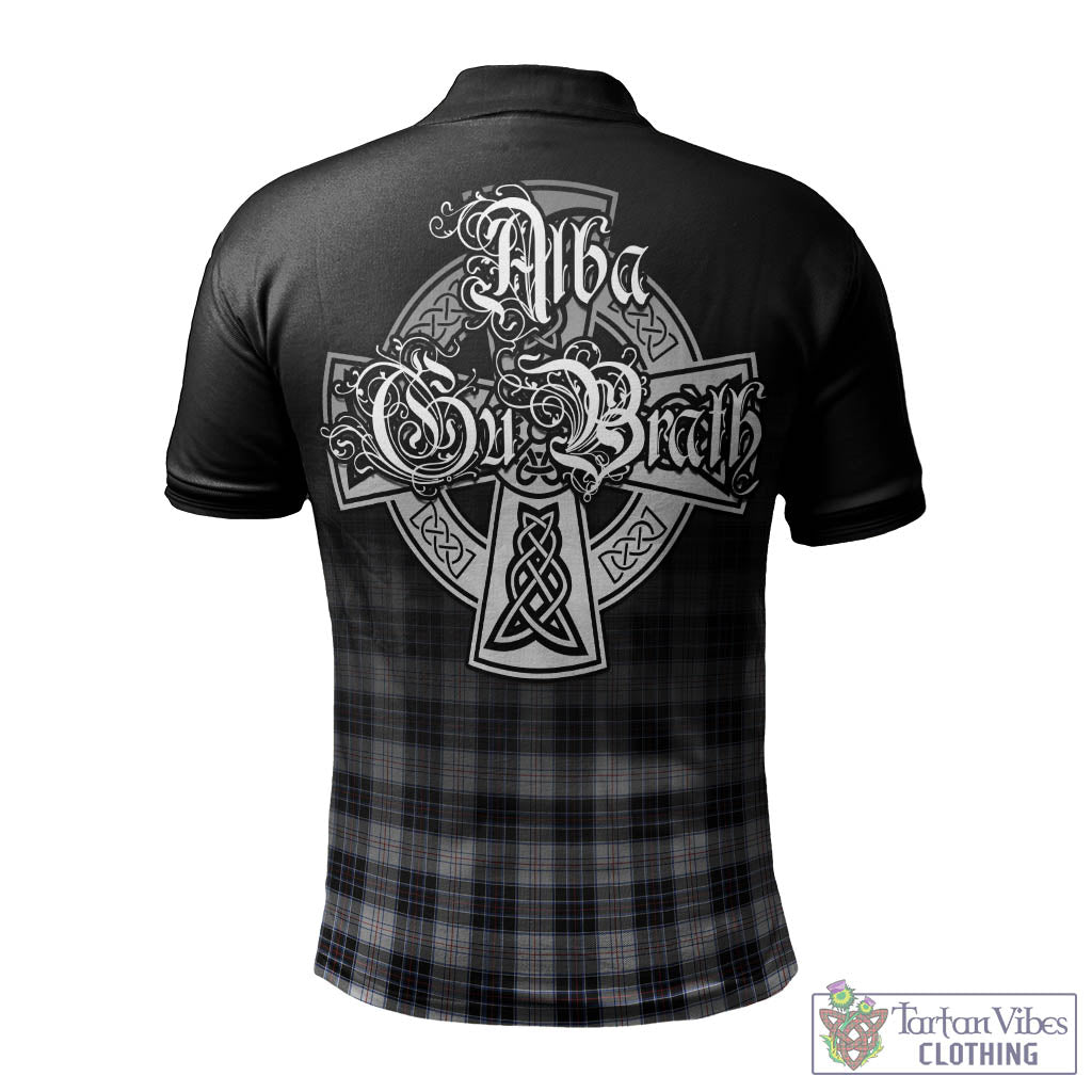 Tartan Vibes Clothing MacRae Dress Modern Tartan Polo Shirt Featuring Alba Gu Brath Family Crest Celtic Inspired