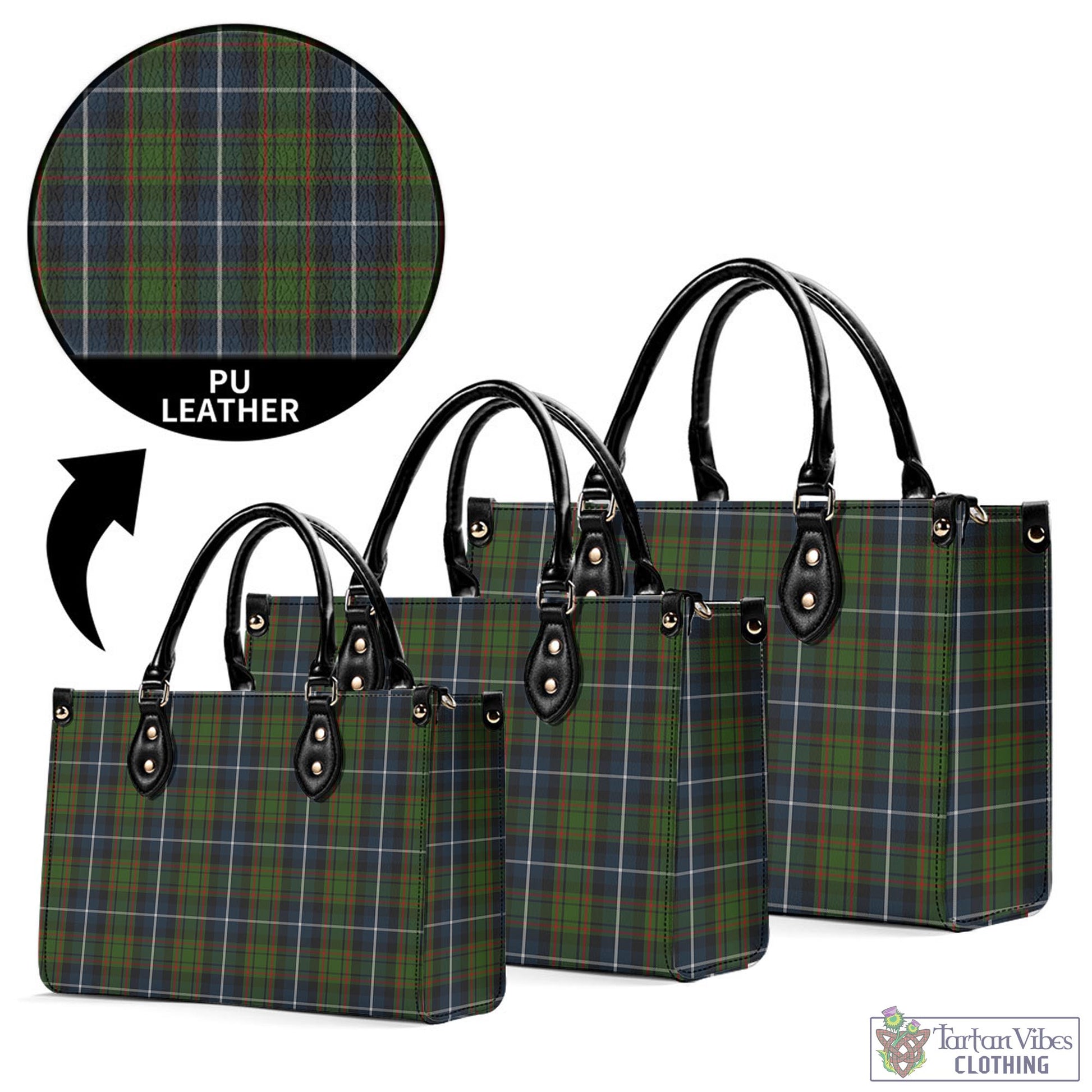 Tartan Vibes Clothing MacRae Hunting Tartan Luxury Leather Handbags