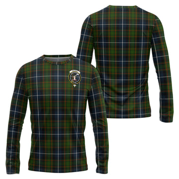 MacRae Hunting Tartan Long Sleeve T-Shirt with Family Crest